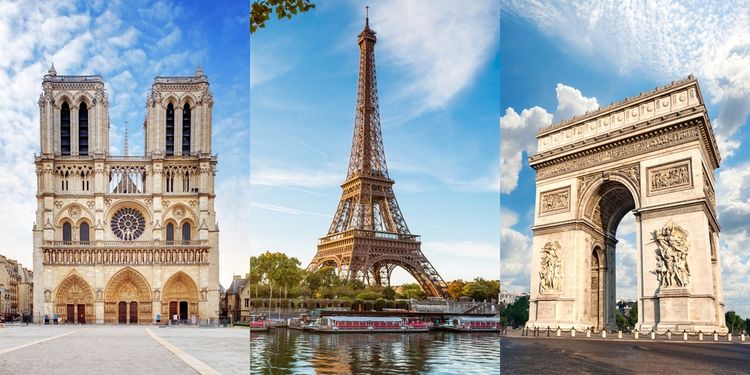 3D фотообои 5D картина «Красоты Парижа» вид 1