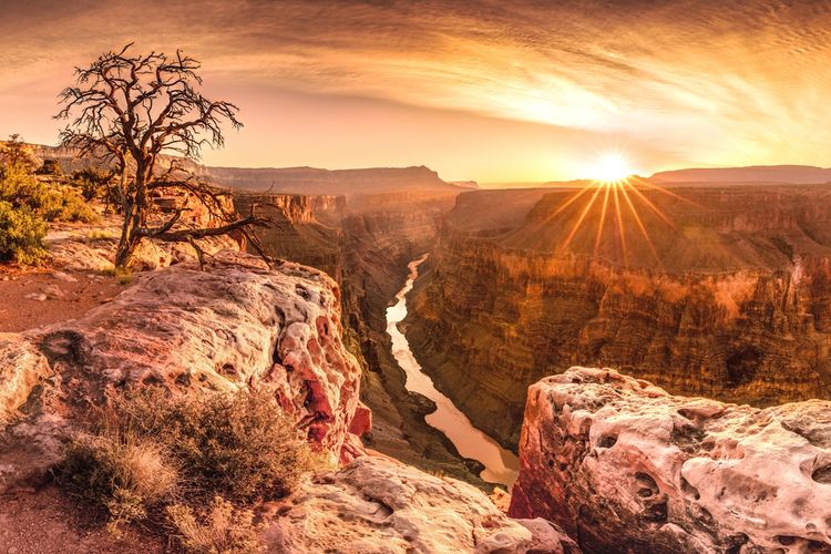3D фотообои 5D картина «Закат в каньоне» вид 1