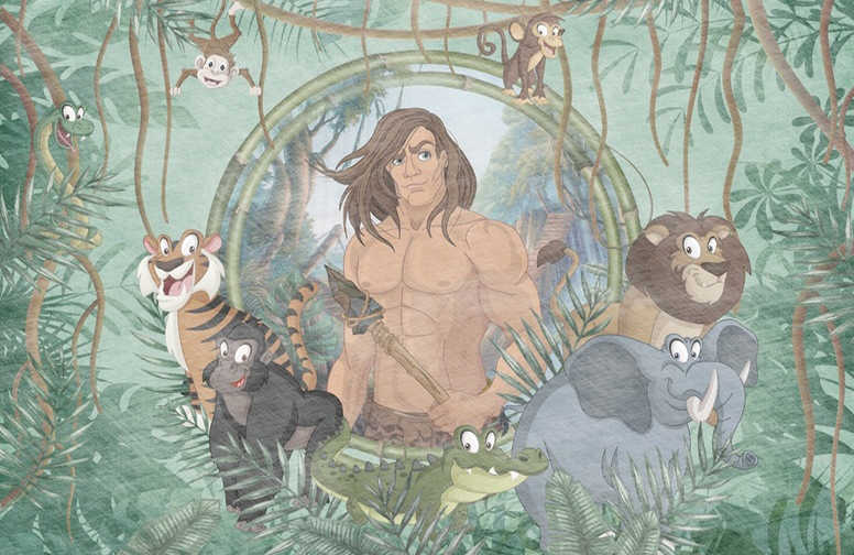 3D Ковер «Тарзан и обитатели джунглей» вид 1