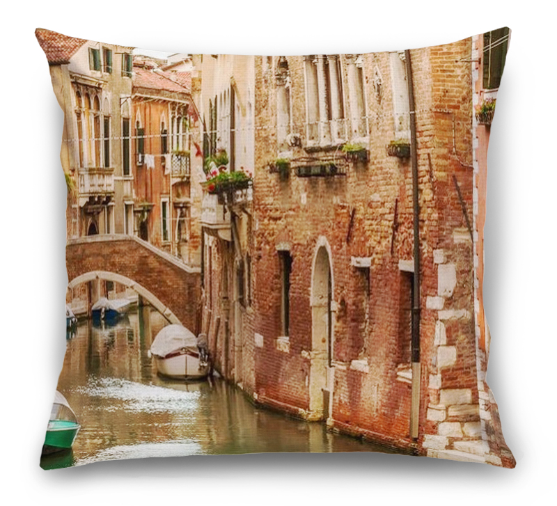 3D Подушка «Тихий Венецианский канал» вид 1