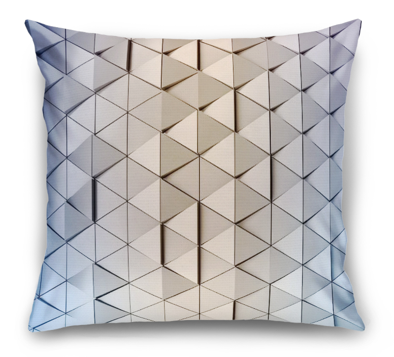 3D Подушка «Абстрактные треугольники» вид 6