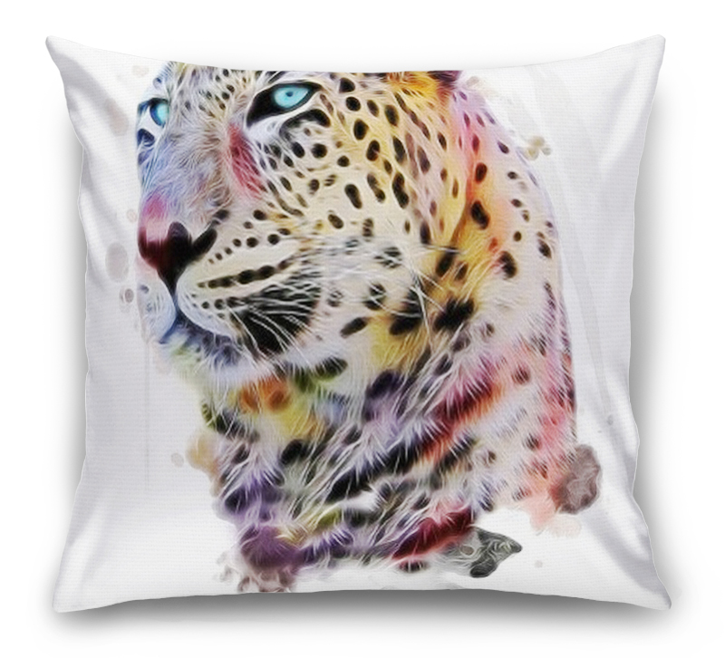 3D Подушка «Красочный леопард» вид 1