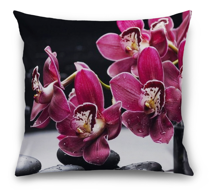 5D Подушечка «Бордовые орхидеи» вид 1