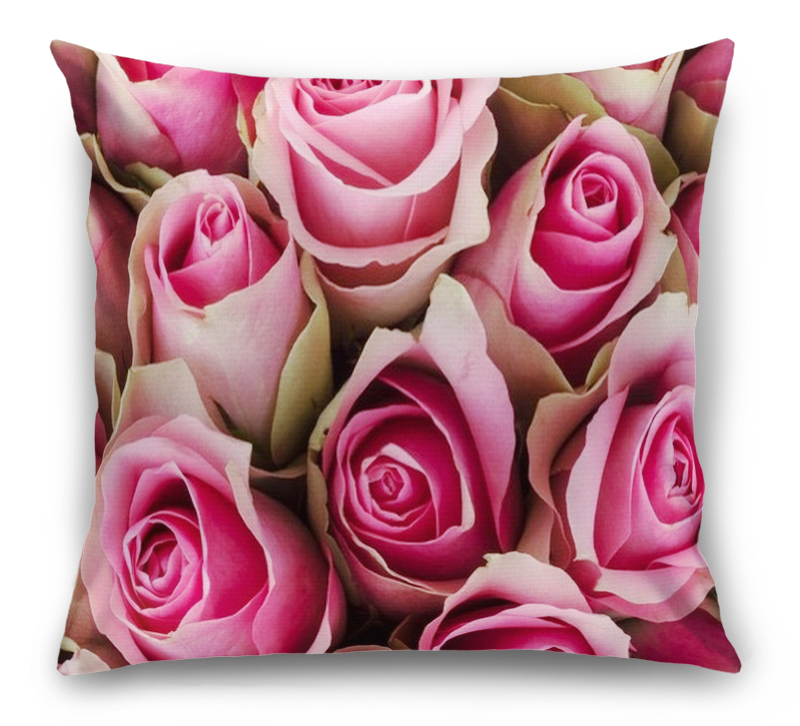 3D Подушка «Обилие розовых роз» вид 7