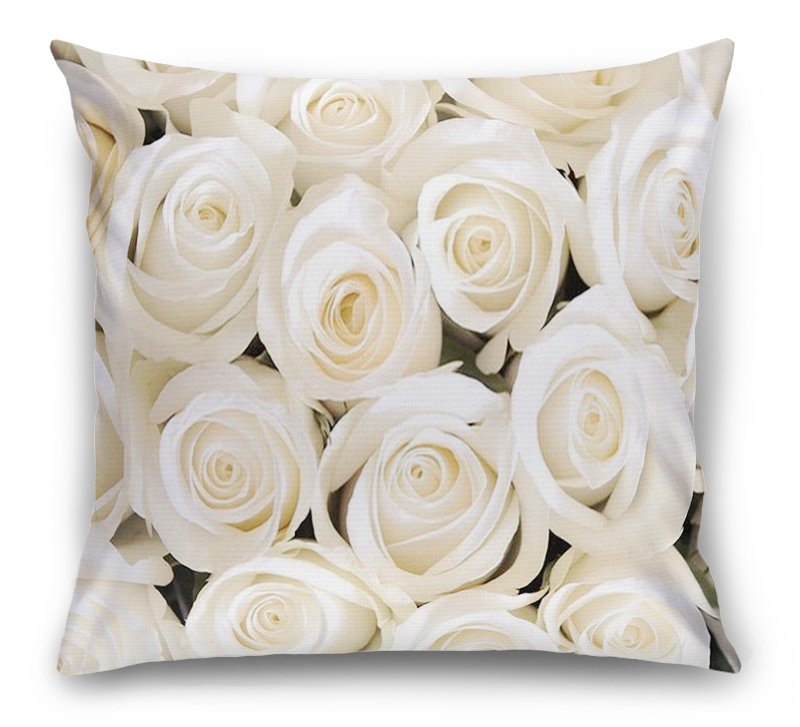 3D Подушка «Нежные белые розы» вид 7