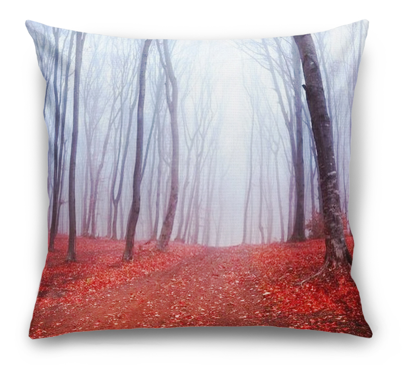3D Подушка «Осенний лес в тумане»  вид 7