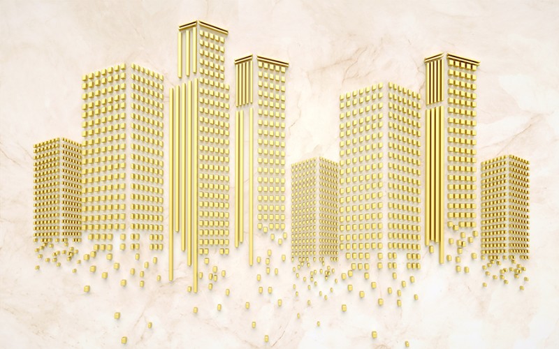3D фотообои 3D Фотообои «Золотой город» вид 1