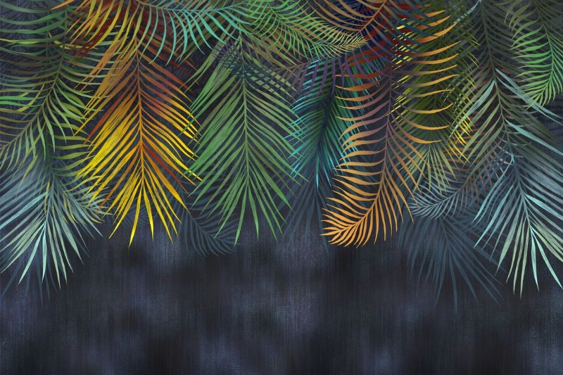 3D фотообои 3D Фотообои «Занавес из ярких листьев» вид 1