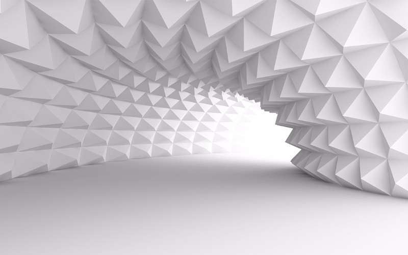 3d tunnel wallpaper with sharp Edges