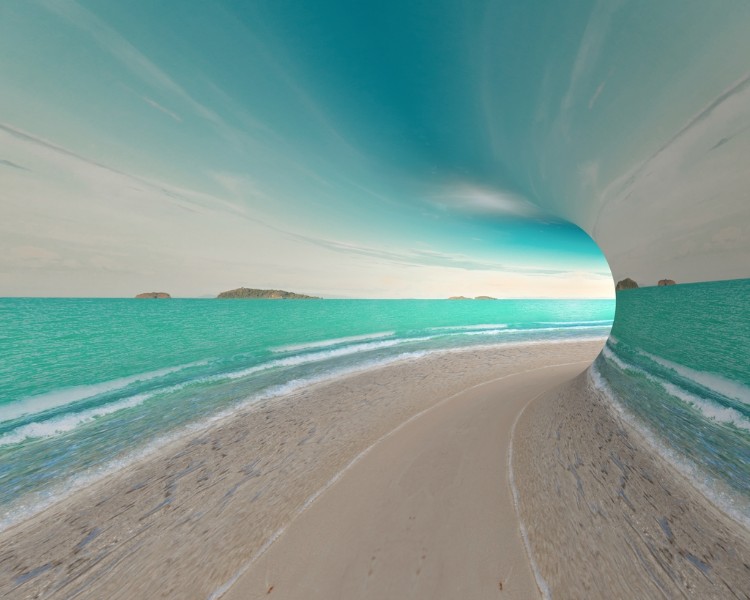 

3D Фотообои "Морской тоннель" 300x240