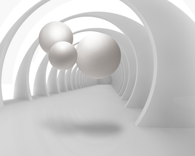 

3D Фотообои "Жемчужины в арочном тоннеле" 300x240