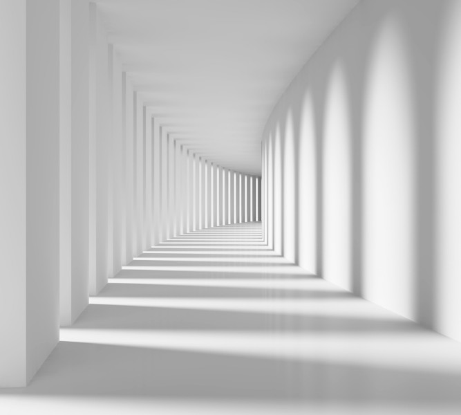 

3D Фотообои "Белый тоннель" 300x270