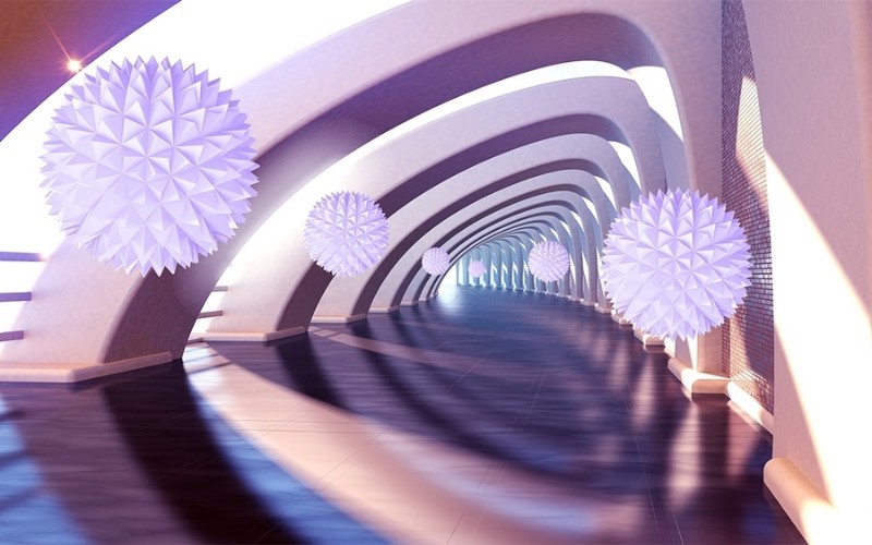 

3D Фотообои "Солнечный тоннель" 400x250