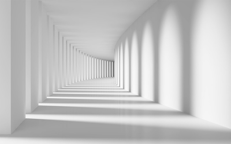 

3D Фотообои "Белый тоннель" 400x250