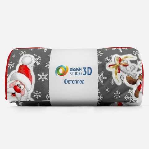 Новогодний 3D плед «Новый год для друзей» вид 6