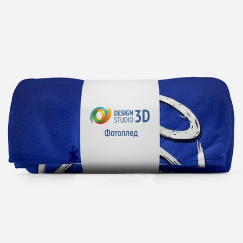 Новогодний 3D плед «Новогоднее индиго» вид 6