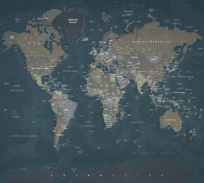 Шторы для ванной «Джинсовая карта мира»