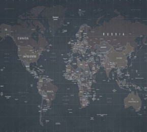 Шторы для ванной «Потертая карта мира»