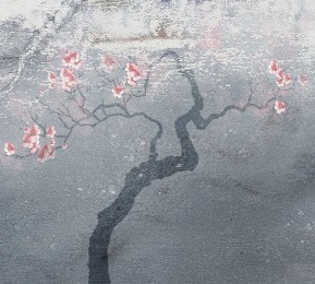 Шторы для ванной «Живописная сакура»