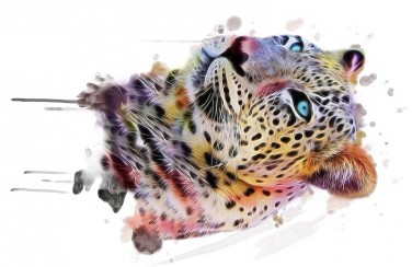 3D Ковер  «Красочный леопард»