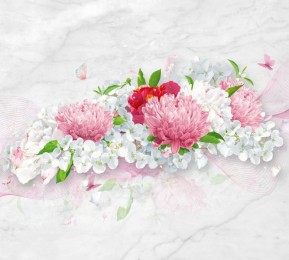  Фотошторы «Нежно-розовые хризантемы»