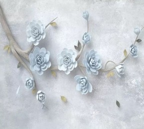 Фотошторы «Каменные розы на ветке»