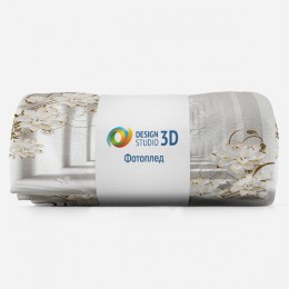 3D Плед «Тоннель с керамическими цветами»