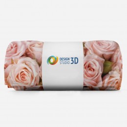 3D плед «Кремовые розы»