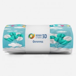 3D Плед «Жирафье семейство»