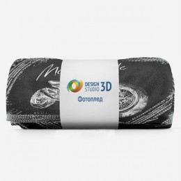 3D Плед «Стильный байк мелом»