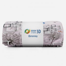 3D Плед «Одуванчики в молодежном стиле»