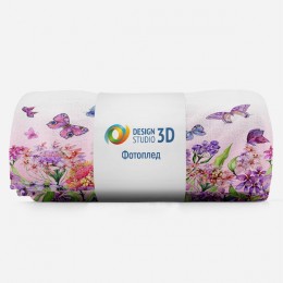 3D Плед «Яркая акварельная композиция»