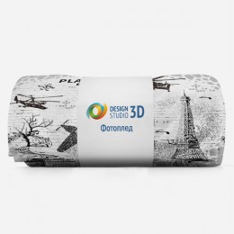 3D Плед «Коллаж милитари»