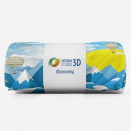 3D Плед «Полеты над объемными горами»