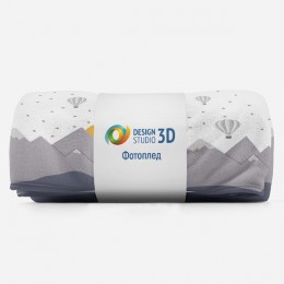 3D Плед «Графичные горы»