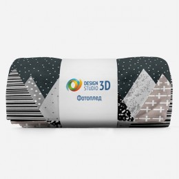 3D Плед «Текстурные горы»
