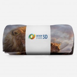 3D плед «Величественные львы»