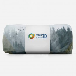 3D плед «Туман над лесом»