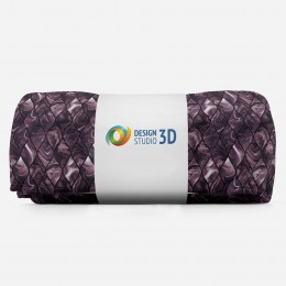 3D плед «Волны цвета марсала»