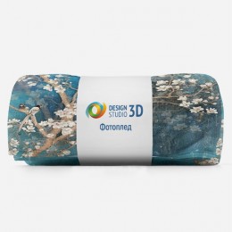 3D Плед «Птицы в цветущей магнолии»