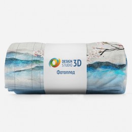 3D Плед «Весна в горах»