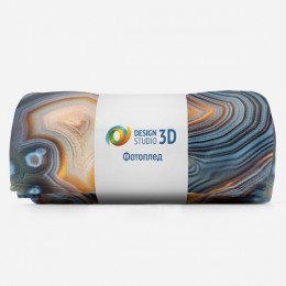 3D Плед «Срез камня с солнечным отливом»