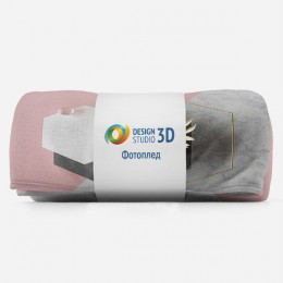 3D Плед «Объемные мраморные гексагоны»