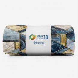 3D Плед «Аквамариновый коллаж»