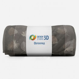 3D Плед «Оливковый листопад»