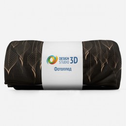 3D Плед «Золотые ниспадающие листья»