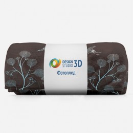 3D Плед «Журавлиная пара. Бирюзовый рассвет»