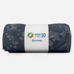 3D Плед «Круговорот из цветочных зонтиков на тёмном»