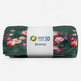 3D Плед «Розы в стиле барокко»