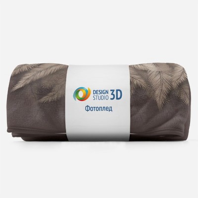 3D Плед «Шаль из листьев» Тропикалия